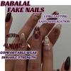 imageBABALAL Heart Press on Nails Medium Square Fake Nails Black White Glue on Nails Romantic Valentine Day Acrylic Nails 24Pcs Cute False Nails Manicure Stick on Nails Squoval Glossy Artificial NailsANTA111