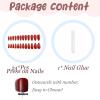 imageBABALAL Heart Press on Nails Medium Square Fake Nails Black White Glue on Nails Romantic Valentine Day Acrylic Nails 24Pcs Cute False Nails Manicure Stick on Nails Squoval Glossy Artificial NailsANTA117