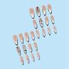 imageBABALAL Heart Press on Nails Medium Square Fake Nails Black White Glue on Nails Romantic Valentine Day Acrylic Nails 24Pcs Cute False Nails Manicure Stick on Nails Squoval Glossy Artificial NailsANTA109