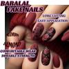 imageBABALAL Heart Press on Nails Medium Square Fake Nails Black White Glue on Nails Romantic Valentine Day Acrylic Nails 24Pcs Cute False Nails Manicure Stick on Nails Squoval Glossy Artificial NailsANTA103