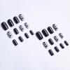 imageBABALAL Heart Press on Nails Medium Square Fake Nails Black White Glue on Nails Romantic Valentine Day Acrylic Nails 24Pcs Cute False Nails Manicure Stick on Nails Squoval Glossy Artificial NailsANTA115