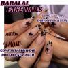 imageBABALAL Heart Press on Nails Medium Square Fake Nails Black White Glue on Nails Romantic Valentine Day Acrylic Nails 24Pcs Cute False Nails Manicure Stick on Nails Squoval Glossy Artificial NailsANTA102