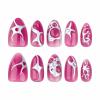 imageBABALAL Heart Press on Nails Medium Square Fake Nails Black White Glue on Nails Romantic Valentine Day Acrylic Nails 24Pcs Cute False Nails Manicure Stick on Nails Squoval Glossy Artificial NailsANTA104
