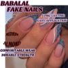 imageBABALAL Heart Press on Nails Medium Square Fake Nails Black White Glue on Nails Romantic Valentine Day Acrylic Nails 24Pcs Cute False Nails Manicure Stick on Nails Squoval Glossy Artificial NailsANTA119