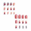 imageBABALAL Heart Press on Nails Medium Square Fake Nails Black White Glue on Nails Romantic Valentine Day Acrylic Nails 24Pcs Cute False Nails Manicure Stick on Nails Squoval Glossy Artificial NailsANTA113