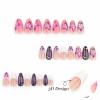imageBABALAL Heart Press on Nails Medium Square Fake Nails Black White Glue on Nails Romantic Valentine Day Acrylic Nails 24Pcs Cute False Nails Manicure Stick on Nails Squoval Glossy Artificial NailsANTA110