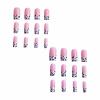 imageBABALAL Heart Press on Nails Medium Square Fake Nails Black White Glue on Nails Romantic Valentine Day Acrylic Nails 24Pcs Cute False Nails Manicure Stick on Nails Squoval Glossy Artificial NailsANTA101