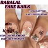 imageBABALAL Heart Press on Nails Medium Square Fake Nails Red Glue on Nails Acrylic Nails Romantic False Nails 24Pcs Squoval Manicure Stick on Nails Gel Nails for Women and GirlANU17