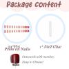 imageBABALAL Heart Press on Nails Medium Square Fake Nails Red Glue on Nails Acrylic Nails Romantic False Nails 24Pcs Squoval Manicure Stick on Nails Gel Nails for Women and GirlANU11