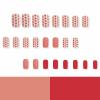 imageBABALAL Heart Press on Nails Medium Square Fake Nails Red Glue on Nails Acrylic Nails Romantic False Nails 24Pcs Squoval Manicure Stick on Nails Gel Nails for Women and GirlANU11
