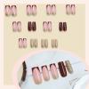 imageBABALAL Heart Press on Nails Medium Square Fake Nails Red Glue on Nails Acrylic Nails Romantic False Nails 24Pcs Squoval Manicure Stick on Nails Gel Nails for Women and GirlANU03