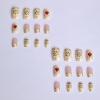 imageBABALAL Heart Press on Nails Medium Square Fake Nails Red Glue on Nails Acrylic Nails Romantic False Nails 24Pcs Squoval Manicure Stick on Nails Gel Nails for Women and GirlANU15