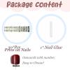 imageBABALAL Heart Press on Nails Medium Square Fake Nails Red Glue on Nails Acrylic Nails Romantic False Nails 24Pcs Squoval Manicure Stick on Nails Gel Nails for Women and GirlANU10