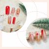 imageBABALAL Heart Press on Nails Medium Square Fake Nails Red Glue on Nails Acrylic Nails Romantic False Nails 24Pcs Squoval Manicure Stick on Nails Gel Nails for Women and GirlANU18