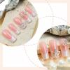 imageBABALAL Heart Press on Nails Medium Square Fake Nails Red Glue on Nails Acrylic Nails Romantic False Nails 24Pcs Squoval Manicure Stick on Nails Gel Nails for Women and GirlANU04