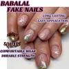 imageBABALAL Heart Press on Nails Medium Square Fake Nails Red Glue on Nails Acrylic Nails Romantic False Nails 24Pcs Squoval Manicure Stick on Nails Gel Nails for Women and GirlANU09