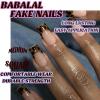 imageBABALAL Heart Press on Nails Medium Square Fake Nails Red Glue on Nails Acrylic Nails Romantic False Nails 24Pcs Squoval Manicure Stick on Nails Gel Nails for Women and GirlANU08