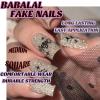 imageBABALAL Heart Press on Nails Medium Square Fake Nails Red Glue on Nails Acrylic Nails Romantic False Nails 24Pcs Squoval Manicure Stick on Nails Gel Nails for Women and GirlANU13