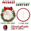 imageBABALAL Heart Press on Nails Medium Square Fake Nails Red Glue on Nails Acrylic Nails Romantic False Nails 24Pcs Squoval Manicure Stick on Nails Gel Nails for Women and GirlANU09