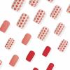 imageBABALAL Heart Press on Nails Medium Square Fake Nails Red Glue on Nails Acrylic Nails Romantic False Nails 24Pcs Squoval Manicure Stick on Nails Gel Nails for Women and GirlANU11