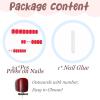 imageBABALAL Heart Press on Nails Medium Square Fake Nails Red Glue on Nails Acrylic Nails Romantic False Nails 24Pcs Squoval Manicure Stick on Nails Gel Nails for Women and GirlANU14