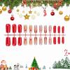 imageBABALAL Heart Press on Nails Medium Square Fake Nails Red Glue on Nails Acrylic Nails Romantic False Nails 24Pcs Squoval Manicure Stick on Nails Gel Nails for Women and GirlANU18