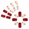 imageBABALAL Heart Press on Nails Medium Square Fake Nails Red Glue on Nails Acrylic Nails Romantic False Nails 24Pcs Squoval Manicure Stick on Nails Gel Nails for Women and GirlANU12