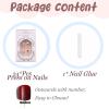 imageBABALAL Heart Press on Nails Medium Square Fake Nails Red Glue on Nails Acrylic Nails Romantic False Nails 24Pcs Squoval Manicure Stick on Nails Gel Nails for Women and GirlANU15