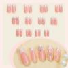 imageBABALAL Heart Press on Nails Medium Square Fake Nails Red Glue on Nails Acrylic Nails Romantic False Nails 24Pcs Squoval Manicure Stick on Nails Gel Nails for Women and GirlANU04