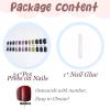imageBABALAL Heart Press on Nails Medium Square Fake Nails Red Glue on Nails Acrylic Nails Romantic False Nails 24Pcs Squoval Manicure Stick on Nails Gel Nails for Women and GirlANU01