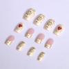 imageBABALAL Heart Press on Nails Medium Square Fake Nails Red Glue on Nails Acrylic Nails Romantic False Nails 24Pcs Squoval Manicure Stick on Nails Gel Nails for Women and GirlANU15