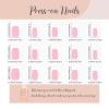 imageBABALAL Heart Press on Nails Medium Square Fake Nails Red Glue on Nails Acrylic Nails Romantic False Nails 24Pcs Squoval Manicure Stick on Nails Gel Nails for Women and GirlANU10