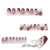 imageBABALAL Heart Press on Nails Medium Square Fake Nails Red Glue on Nails Acrylic Nails Romantic False Nails 24Pcs Squoval Manicure Stick on Nails Gel Nails for Women and GirlANU02