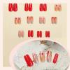 imageBABALAL Heart Press on Nails Medium Square Fake Nails Red Glue on Nails Acrylic Nails Romantic False Nails 24Pcs Squoval Manicure Stick on Nails Gel Nails for Women and GirlANU18