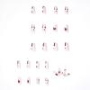 imageBABALAL Medium Length Press on Nails Square Fake Nails Squoval Nails Glossy Acrylic Nails Cow Print Glue on Nails for Women and Girls
