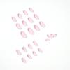 imageBABALAL Medium Length Press on Nails Square Fake Nails Squoval Nails Glossy Nails Purple Acrylic Nails for Women and Girls
