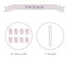 imageBABALAL Medium Length Press on Nails Square Fake Nails Squoval Nails Glossy Nails Purple Acrylic Nails for Women and Girls