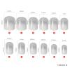 imageBABALAL Ombre Press on Nails Square Fake Nails Short Glue on Nails Squoval Nails White Acrylic Nails Glossy Nails for Women and Girls
