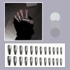imageBABALAL Press on Nails Long Coffin Fake Nails Blue French Tip Glue on Nails 3d Texture Flower Design Coquette Acrylic Nails 24Pcs Ballerina Handmade Stick on False NailsANK217
