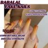imageBABALAL Press on Nails Long Coffin Fake Nails Blue French Tip Glue on Nails 3d Texture Flower Design Coquette Acrylic Nails 24Pcs Ballerina Handmade Stick on False NailsANK214