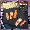 imageBABALAL Press on Nails Long Coffin Fake Nails Blue French Tip Glue on Nails 3d Texture Flower Design Coquette Acrylic Nails 24Pcs Ballerina Handmade Stick on False NailsANK220