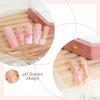 imageBABALAL Press on Nails Long Coffin Fake Nails Blue French Tip Glue on Nails 3d Texture Flower Design Coquette Acrylic Nails 24Pcs Ballerina Handmade Stick on False NailsANK208