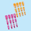 imageBABALAL Press on Nails Long Coffin Fake Nails Blue French Tip Glue on Nails 3d Texture Flower Design Coquette Acrylic Nails 24Pcs Ballerina Handmade Stick on False NailsANK218