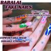 imageBABALAL Press on Nails Long Coffin Fake Nails Blue French Tip Glue on Nails 3d Texture Flower Design Coquette Acrylic Nails 24Pcs Ballerina Handmade Stick on False NailsANK209