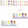 imageBABALAL Press on Nails Long Coffin Fake Nails Blue French Tip Glue on Nails 3d Texture Flower Design Coquette Acrylic Nails 24Pcs Ballerina Handmade Stick on False NailsANK213
