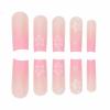 imageBABALAL Press on Nails Long Square Fake Nails Green French Tip Glue on Nails with Cross Charm Gothic Acrylic Nails Gold Chrome Luxury False Nails 24Pcs Squoval Nails Artificial Nails for Women GirlsFNY14pink