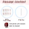 imageBABALAL Press on Nails Long Square Fake Nails Green French Tip Glue on Nails with Cross Charm Gothic Acrylic Nails Gold Chrome Luxury False Nails 24Pcs Squoval Nails Artificial Nails for Women GirlsFNY07white