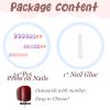 imageBABALAL Press on Nails Medium Square Fake Nails Yellow French Tip Glue on Nails Flower Coquette Acrylic Nails Summer False Nails Art Design 24Pcs Squoval Manicure Stick on Nails for Women GirlsBNI11