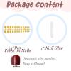 imageBABALAL Press on Nails Medium Square Fake Nails Yellow French Tip Glue on Nails Flower Coquette Acrylic Nails Summer False Nails Art Design 24Pcs Squoval Manicure Stick on Nails for Women GirlsBNI08