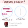 imageBABALAL Purple Press on Nails Medium Almond Fake Nails Ombre Nails Glue on Acrylic Nails French Tip Stick on Nails Supplies Y2k Star Nails 24Pcs Stiletto Full Cover False Nails for Women GirlsBNJ26purple